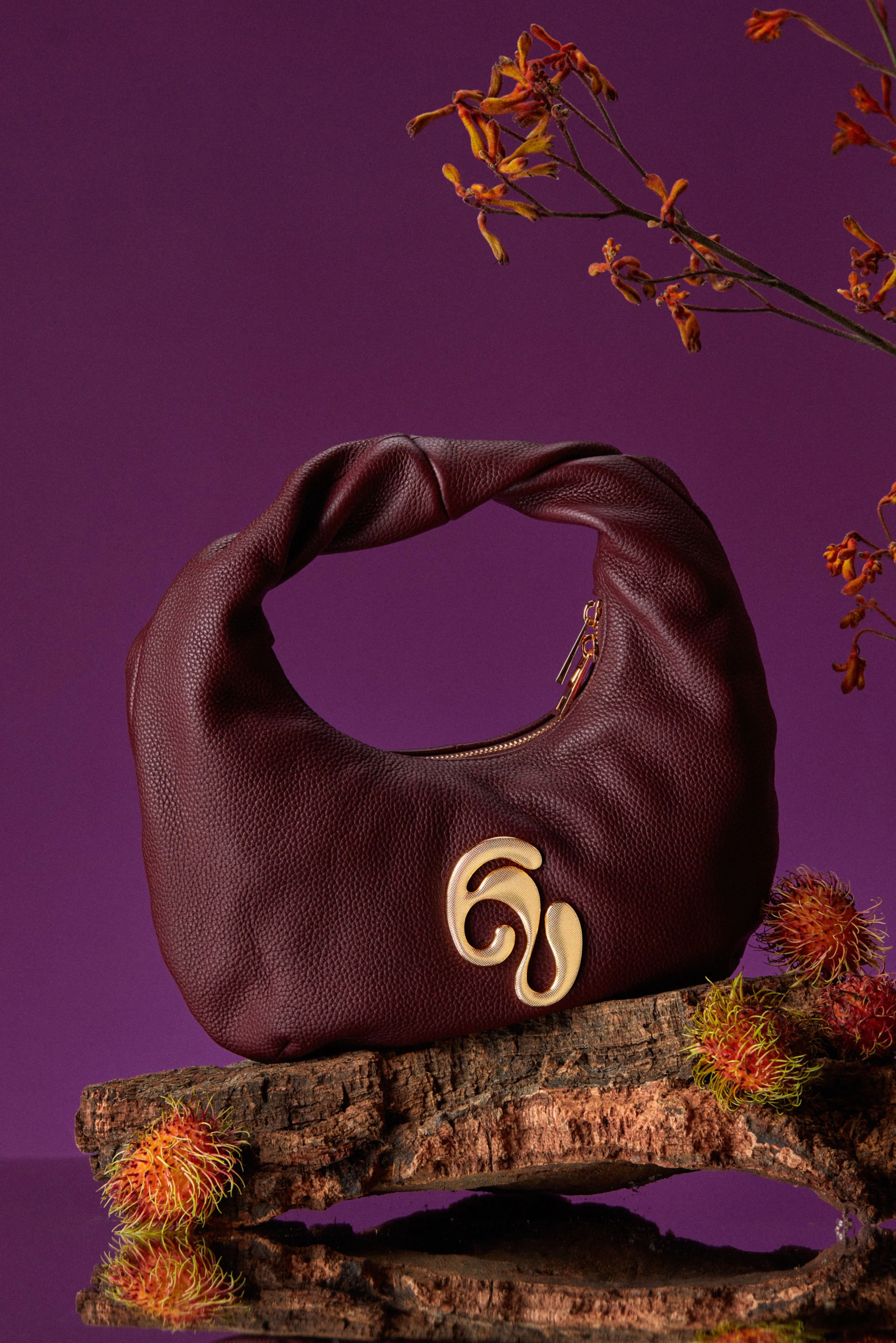Little London Leather Mini Handbag - Burgundy - Image 10