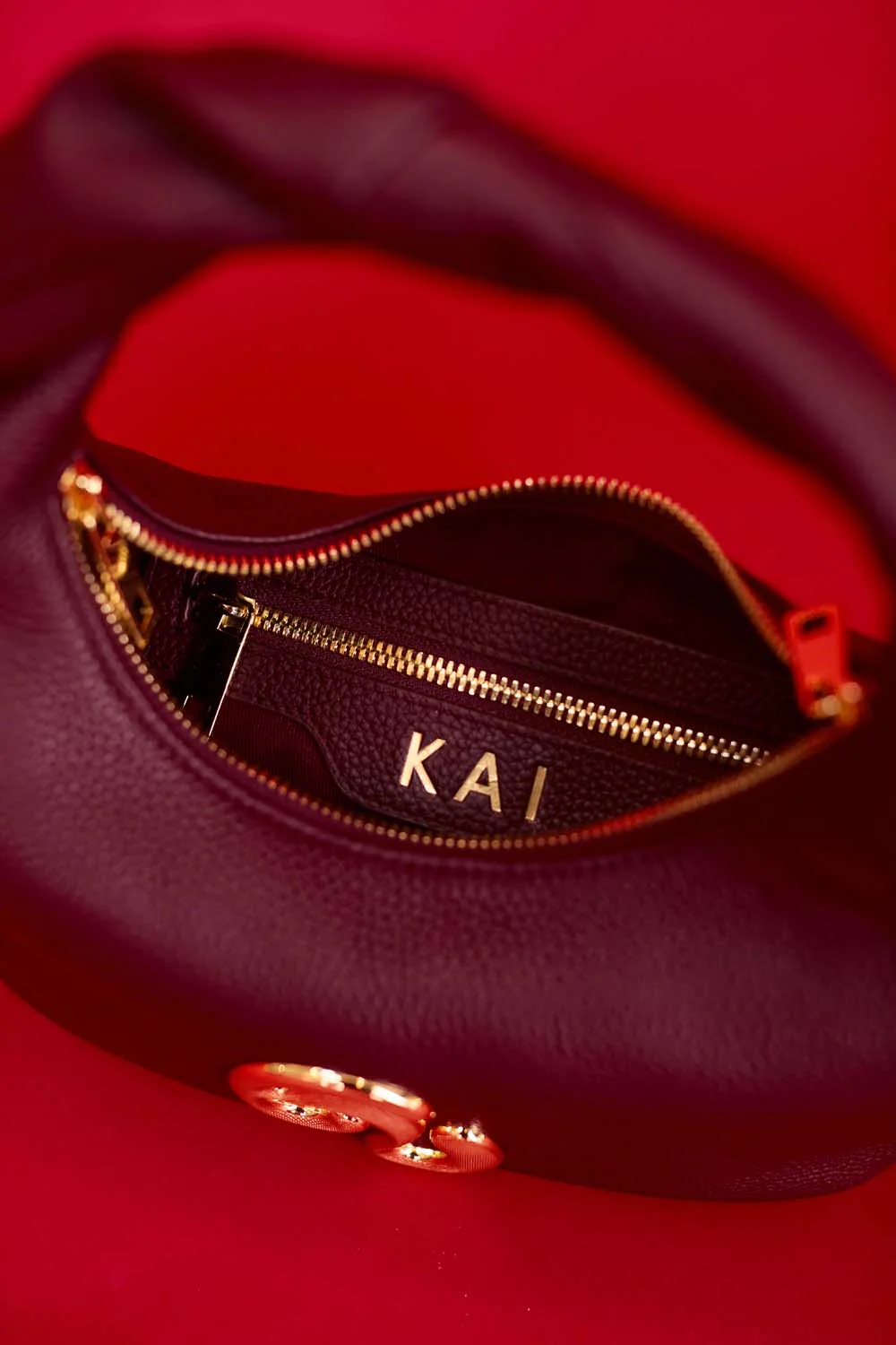 Little London Leather Mini Handbag - Burgundy - Image 7