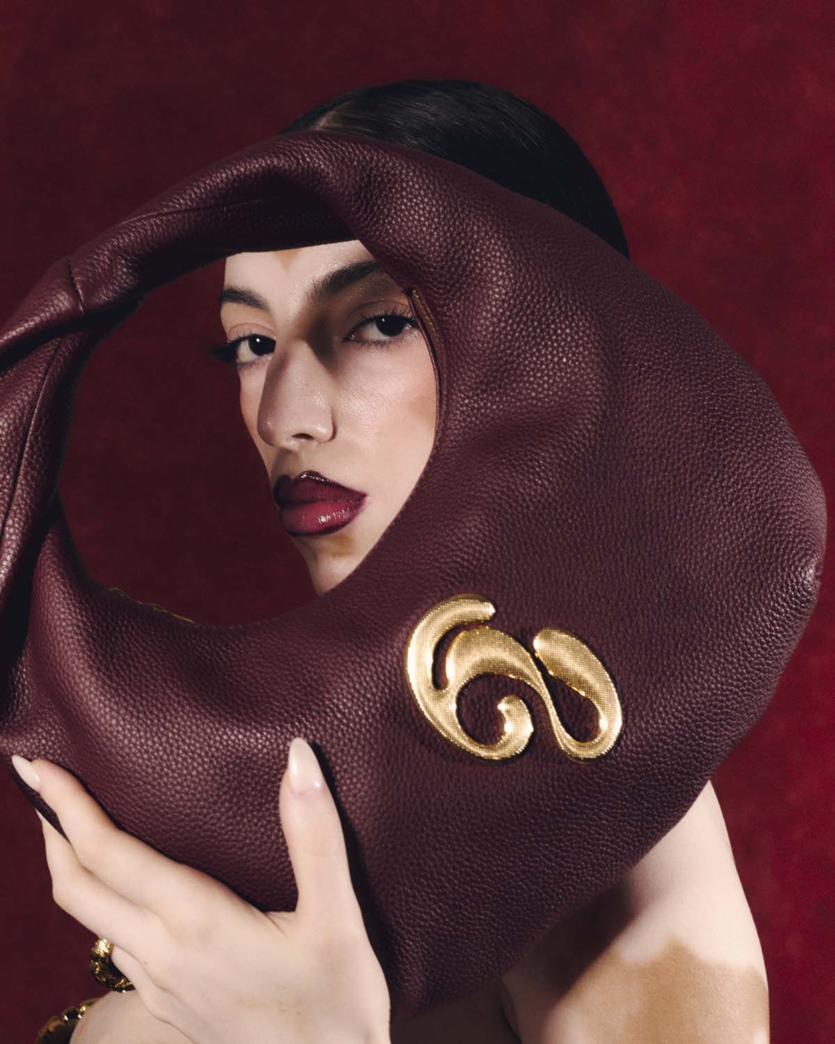 Little London Leather Mini Handbag - Burgundy - Image 8