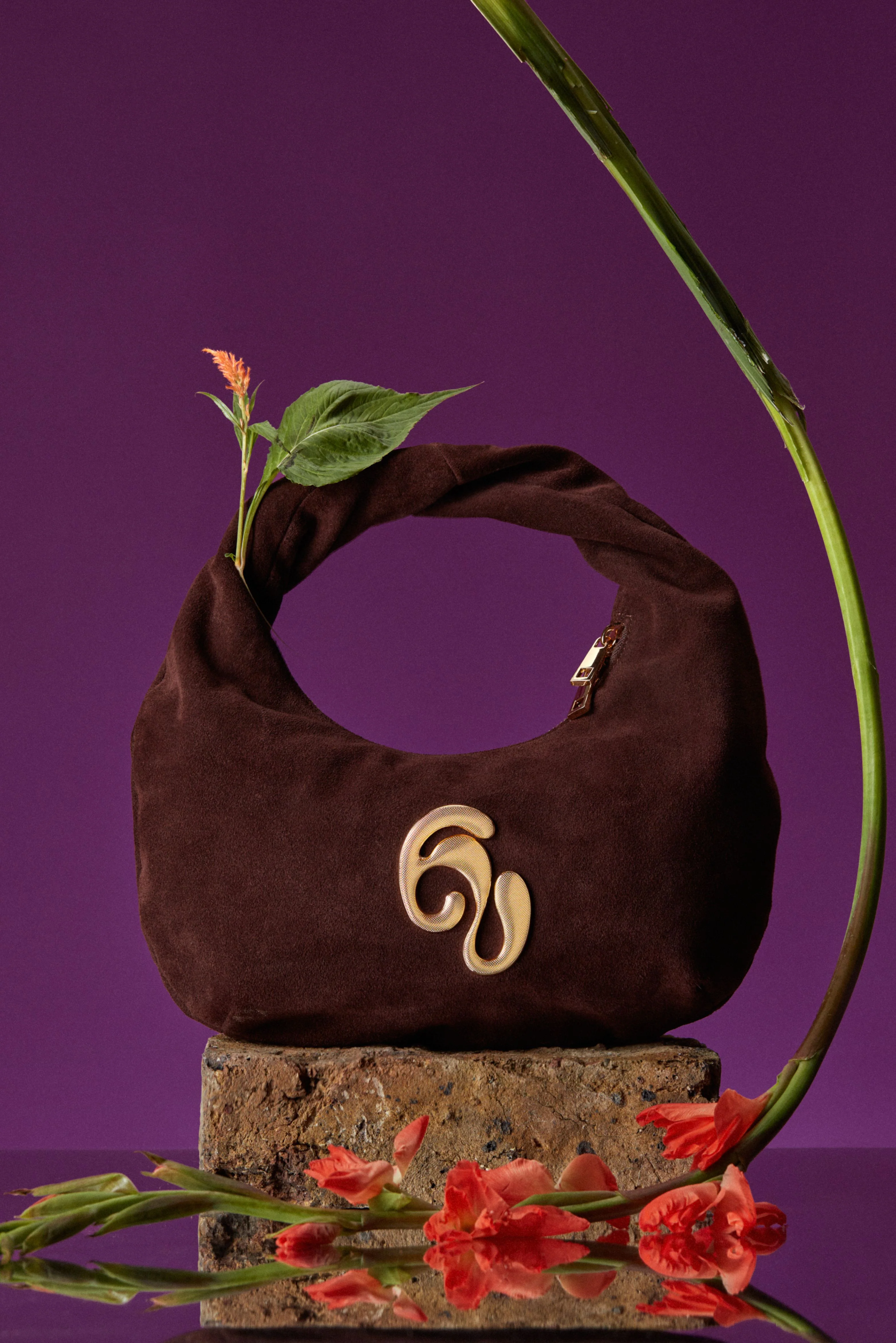 Little London Suede Mini Handbag - Chocolate Brown - Image 11