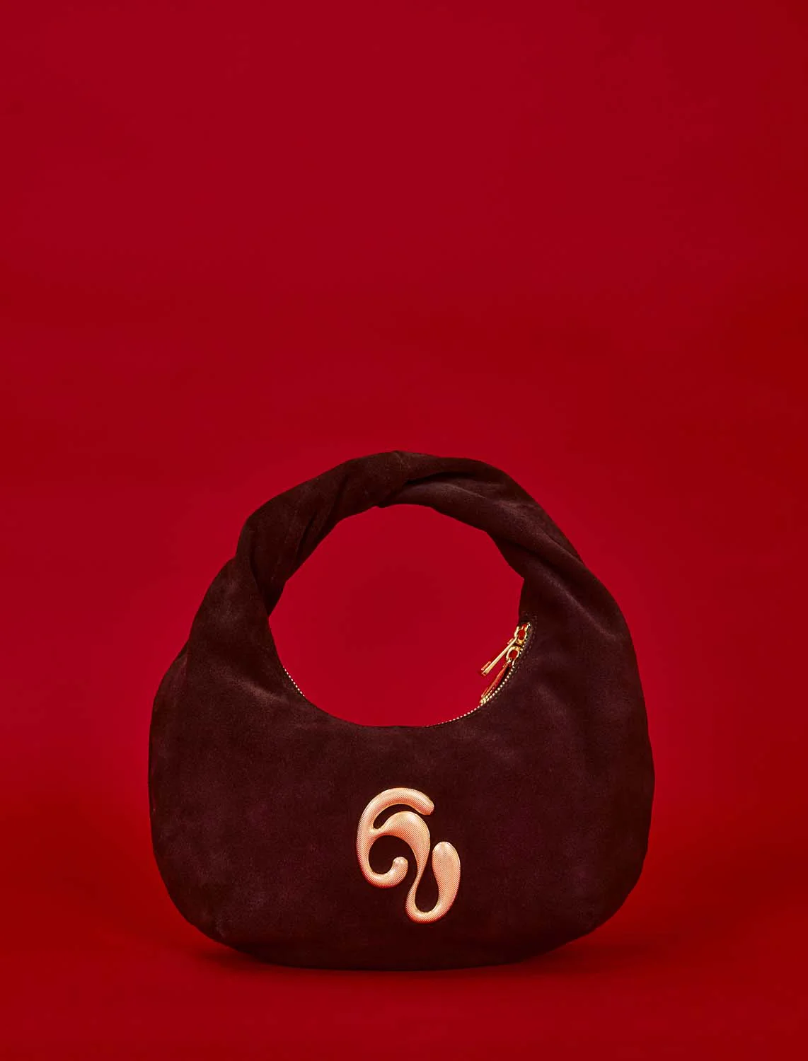 Little London Suede Mini Handbag - Chocolate Brown - Image 3