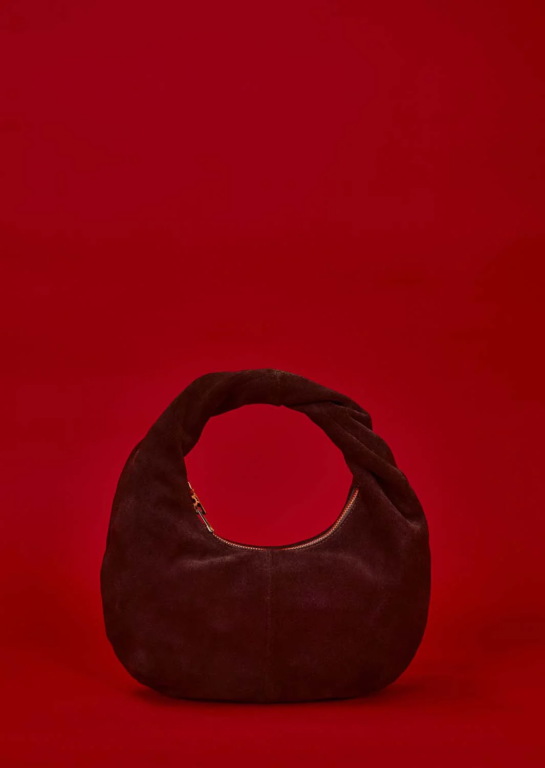 Little London Suede Mini Handbag - Chocolate Brown - Image 5