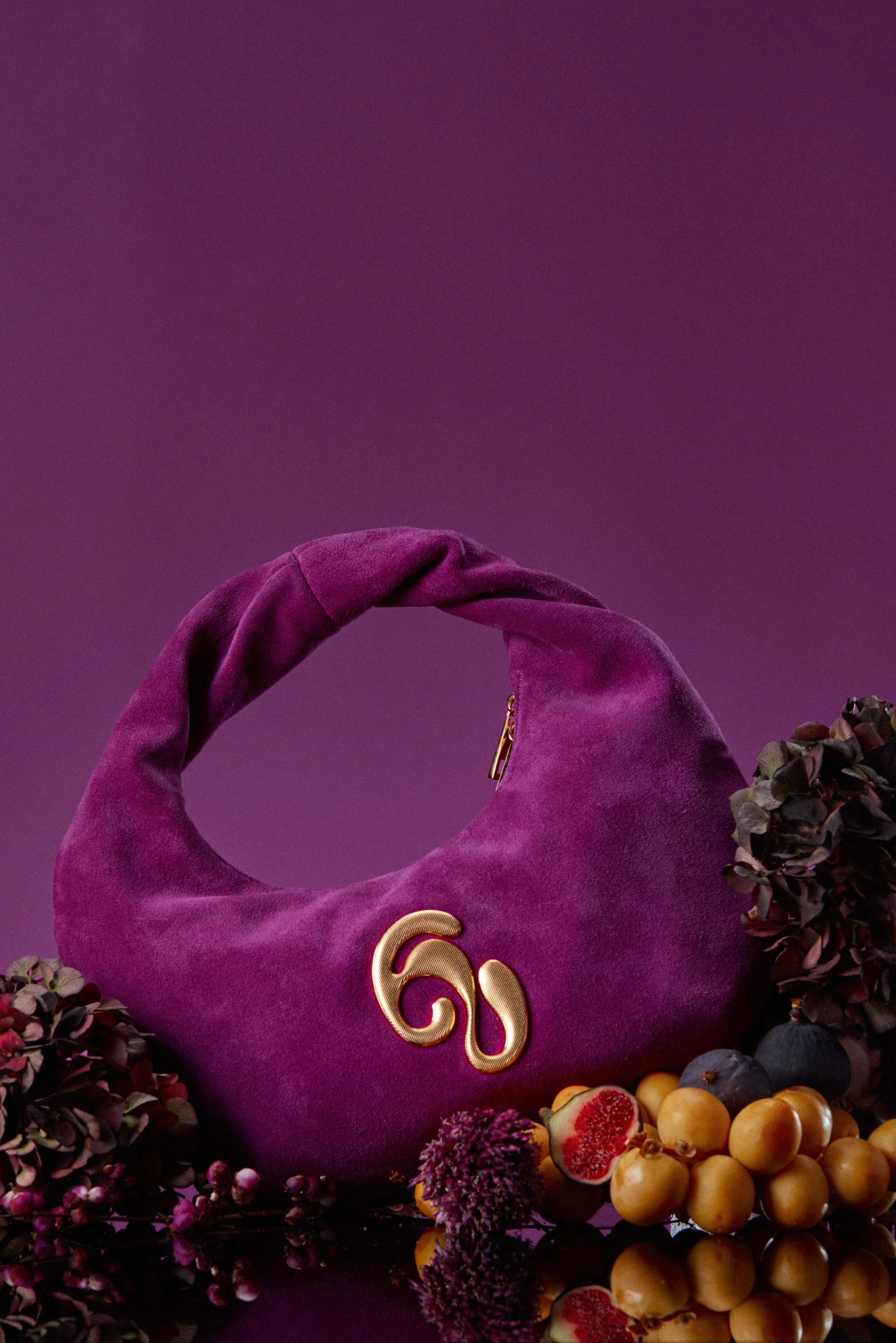 Little London Suede Mini Handbag - Purple - Image 11