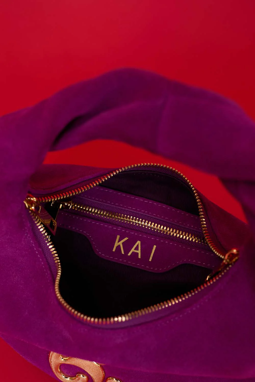 Little London Suede Mini Handbag - Purple - Image 6