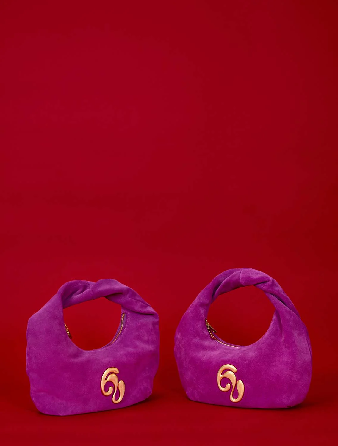 Little London Suede Mini Handbag - Purple - Image 8