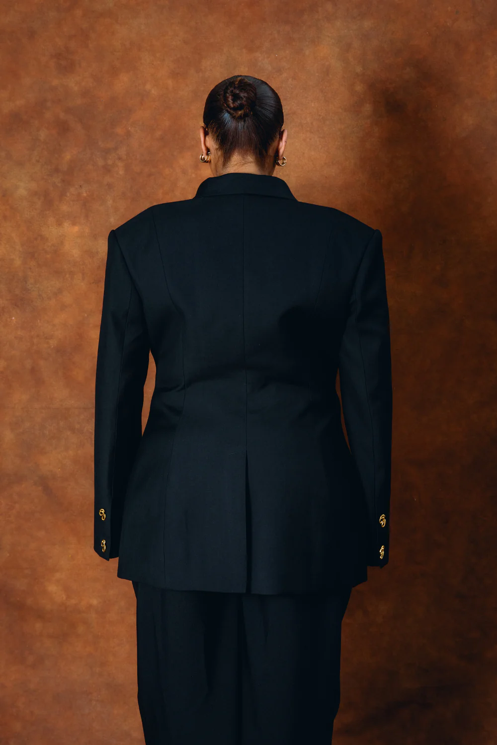 Odessa Structured Double-Breasted Jacket - Black - Image 7