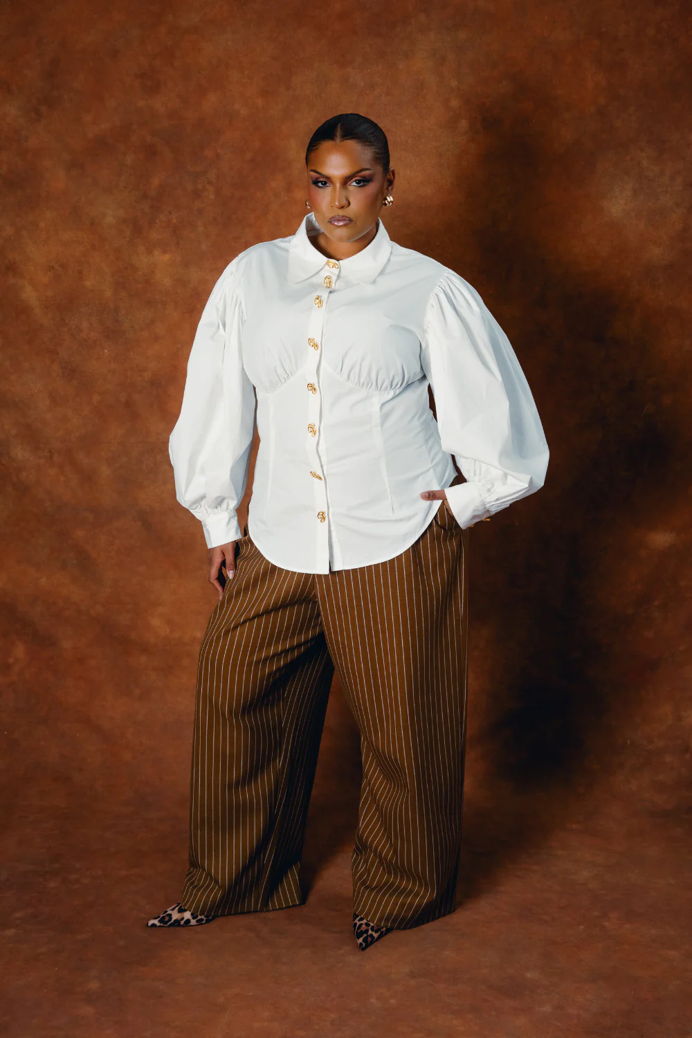 Sloane Sculpted Cotton Shirt - White - Image 4